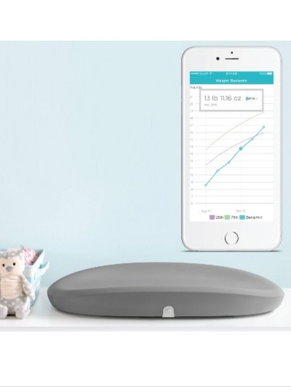 Hatch Grow Smart Changing Pad and Scale